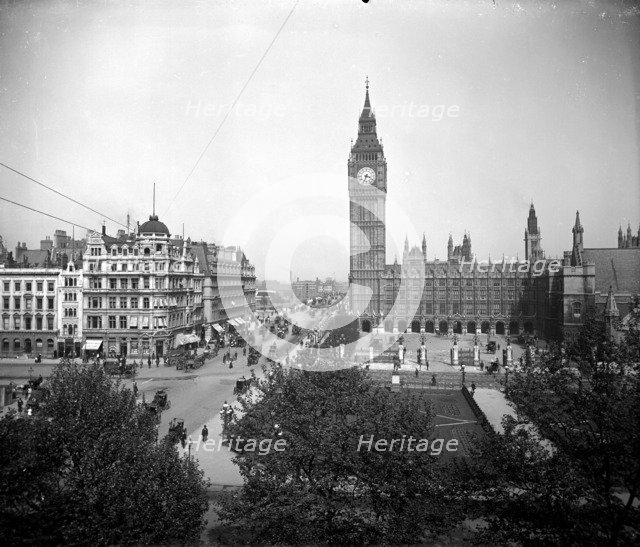Palace of Westminster and Big Ben, London. Artist: Unknown