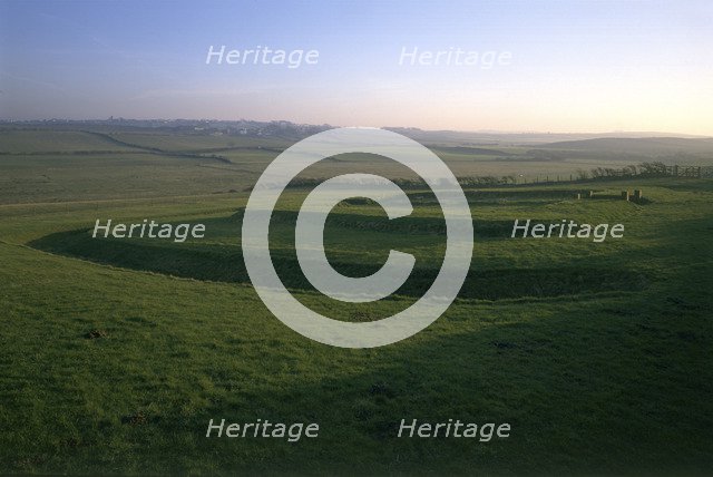 Roman fortlet on Swarthy Hill near Maryport, Cumbria, 1996. Artist: J Richards