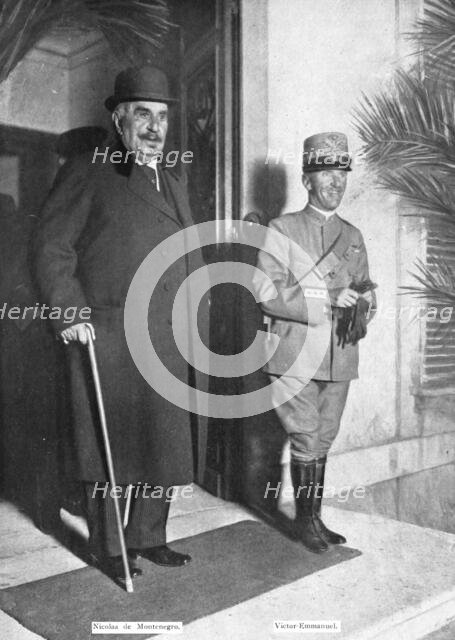 The King of Italy in France; The King of Italy and his father-in-law, September 28, 1917, Creator: Unknown.