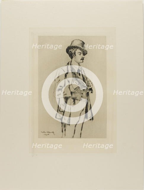 Portrait of a Young Man, 1878 or 1898. Creator: Gaston la Touche.