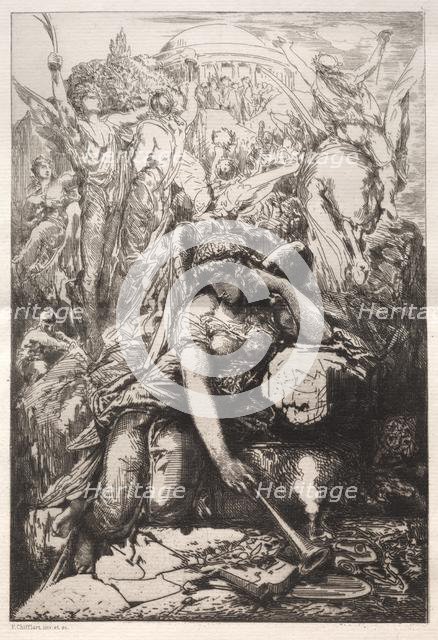 Melancholy. Creator: Nicolas-François Chifflart (French, 1825-1901); Francois Liénard, Paris.