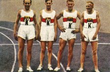 German 4 x 400m men's relay team, 1928. Creator: Unknown.