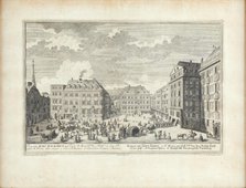 Judenplatz in Vienna , c1725. Creator: Corvinus; Johann August (1683-1738).