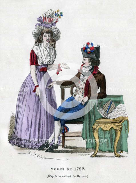 Fashion of 1792, (1882-1884).Artist: Tamisier