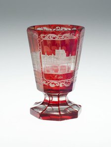 Goblet, Bohemia, c. 1850/75. Creator: Bohemia Glass.