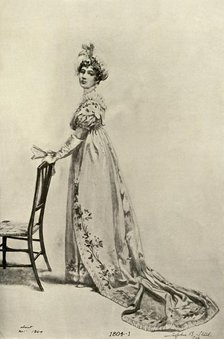 'Empire gown worn in Philadelphia, now in Memorial Hall', (1804), 1903, (1937). Creator: Sophie B Steel.