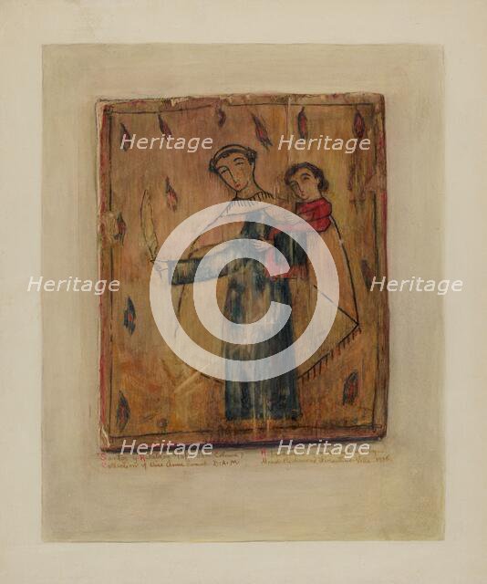 Santos Retablos, 1936. Creator: Maude Valle.