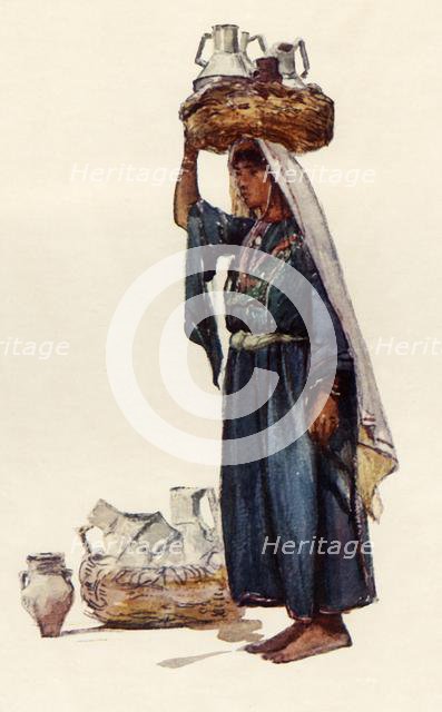 'Syrian Peasant with Milk Vessels', 1902. Creator: John Fulleylove.