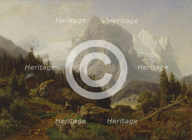 Tourists in the Mountains, 1864. Creator: Nils Bjornsen Moller.