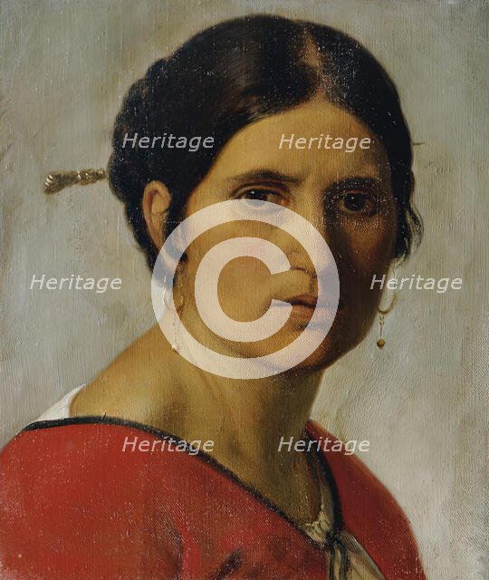 Italian peasant woman, undated. (c1850s) Creator: Joseph Mathias Trenkwald.