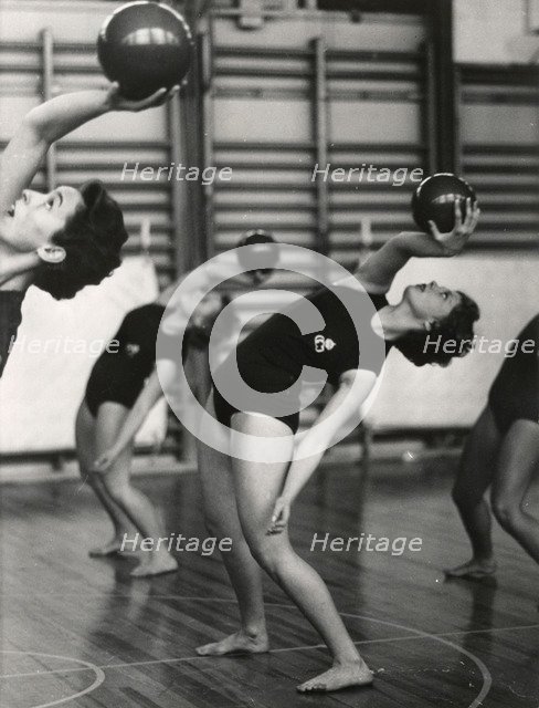 Princess Birgitta of Sweden in a show at the National Gymnastic Institute, 1958. Artist: Unknown