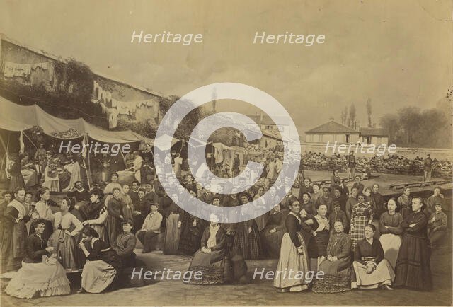 Prison des Chantiers, le 15 août 1871, Versailles, 1870-71. Creator: Eugène Appert.