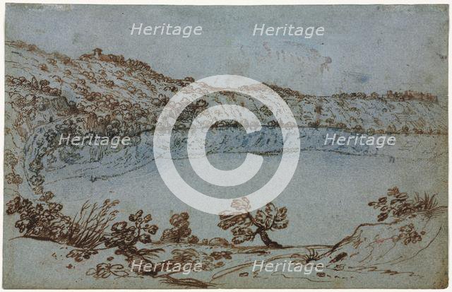 View of Lake Nemi, c. 1650. Creator: Unknown.