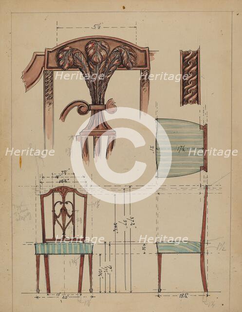 Side Chair, c. 1936. Creator: M. Rosenshield-von-Paulin.