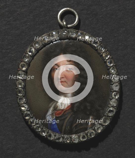 Portrait of King Louis XIV, 17th century. Creator: Jean Petitot (Swiss, 1607-1691), school of.