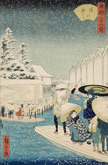 The Ferry at Yoroi, 1862. Creator: Utagawa Hiroshige II.