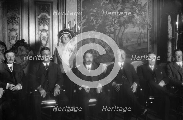 National League team owners including Gary Herrmann, Charles Ebbets and Mrs. Helene Robison..., 1913 Creator: Bain News Service.