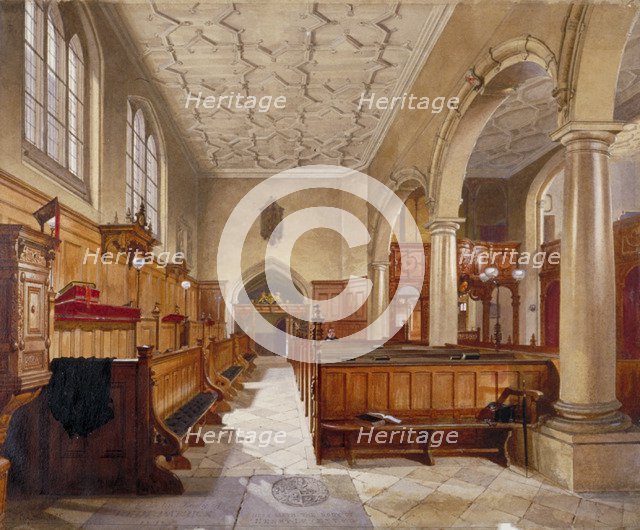Interior of the chapel in Charterhouse, London, 1885.      Artist: John Crowther