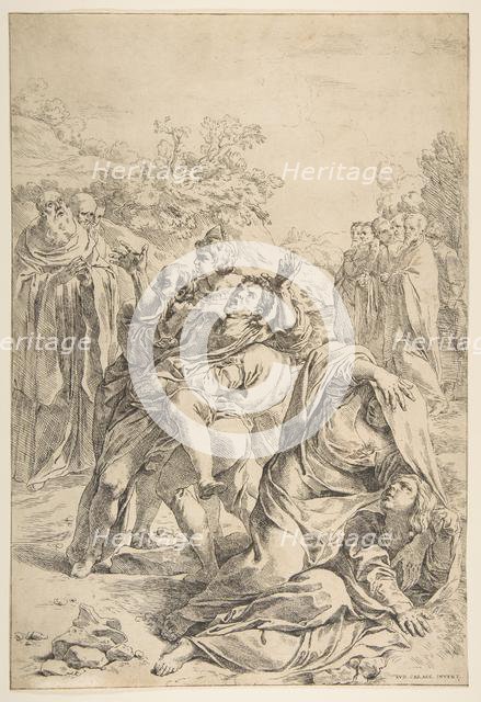 Saint Benedict exorcising a demon, ca. 1637-1639. Creator: Simone Cantarini.