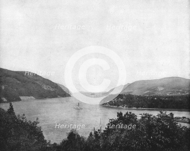 The Hudson River at West Point, New York State, USA, c1900.  Creator: Unknown.
