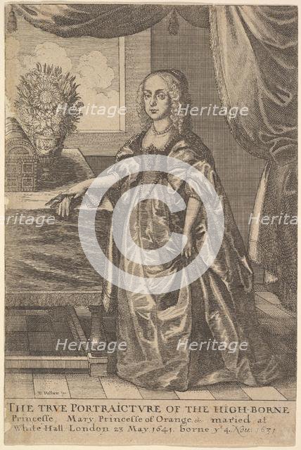 Mary, Princess of Orange, 1625-77. Creator: Wenceslaus Hollar.