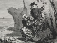 The Good Bourgeois (plate 3): I want to leave an imperishable monument of our visit..., 1854. Creator: Honoré Daumier (French, 1808-1879).