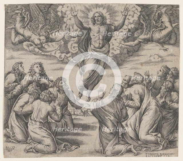 The Transfiguration, after Raphael, 1541., 1541. Creator: Nicolas Beatrizet.