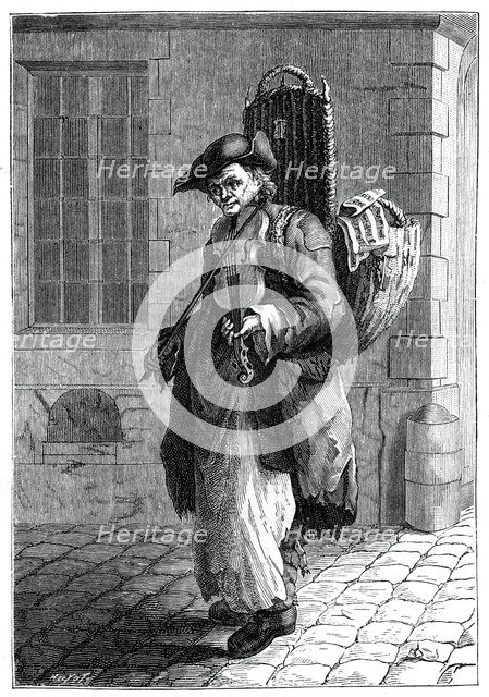 Travelling Musician, (1885).Artist: Francois-Robert Ingouf