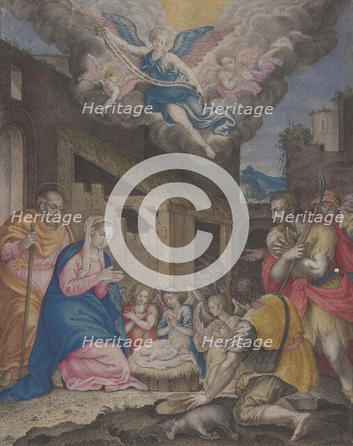 Adoration of the Shepherds, 1575-1600. Creator: Anon.