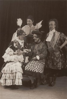 Actors in the pantomime "Sindbad" at Drury Lane, 1907. Creator: Unknown.