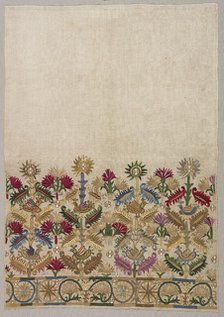 Fragment of a Skirt Border, 1600s - 1700s. Creator: Unknown.