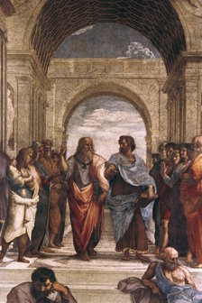 'The School of Athens, detail of Plato & Aristotle', 1508-1511. Artist: Raphael