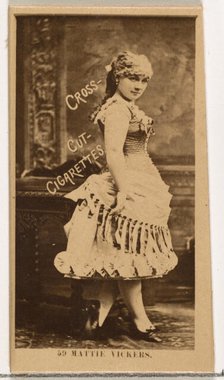 Card Number 59, Miss Mattie Vickers, from the Actors and Actresses series (N145-2) issued..., 1880s. Creator: Unknown.