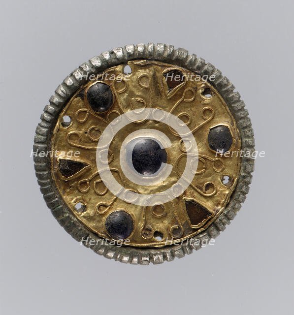 Disk Brooch, Frankish, 7th century. Creator: Unknown.