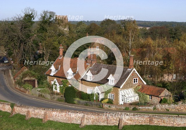 Cottages in the village of Castle Rising, King's Lynn, Norfolk, 2005 