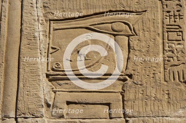 Relief of the eye of Horus, Temple of Kom Ombo, Egypt, Ptolemaic Dynasty, 2nd century BC (2003). Creator: Unknown.