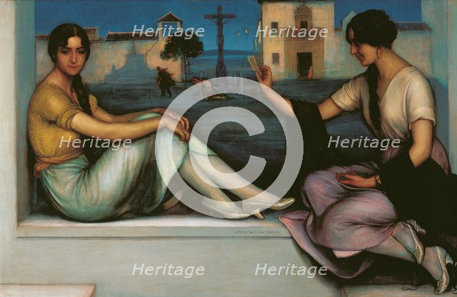 Fortune-telling. Artist: Romero de Torres, Julio (1874-1930)