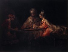 'Ahasuerus, Haman and Esther', 1660.  Artist: Rembrandt Harmensz van Rijn    