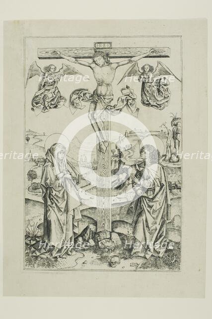 Christ on the Cross With Two Angels, c.1481. Creator: Master AG.