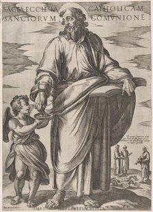 St. Matthew, from 'Christ, Mary, and the Apostles', ca. 1590-ca. 1610. Creator: Antonio Tempesta.