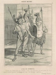 La veille des Thermopyles, 19th century. Creator: Honore Daumier.