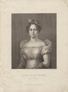 Portrait of the opera singer Anna Milder-Hauptmann (1785-1838) , 1815. Creator: Anonymous.