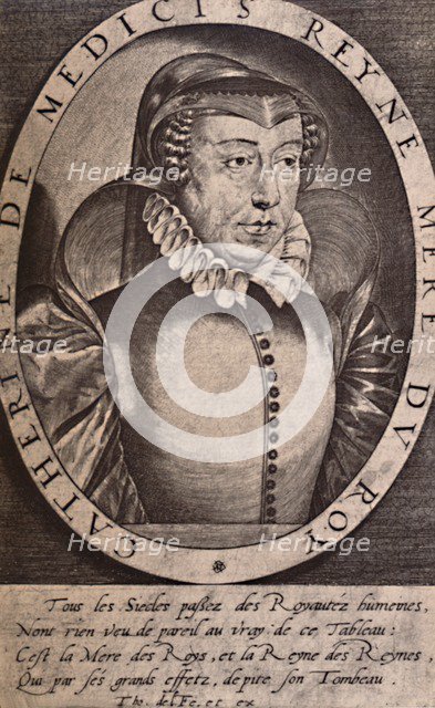 Catherine de' Medici, Queen of Henry II of France, c16th century (1894). Artist: Thomas de Leu.