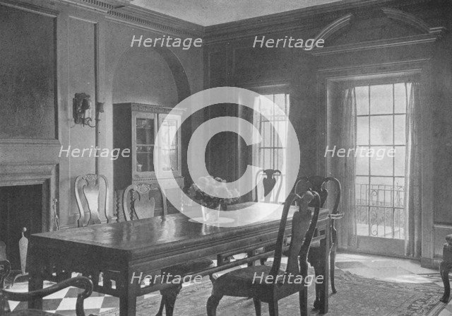 Dining room, looking towards the garden terrace, house of Mrs WK Vanderbilt, New York City, 1924. Artist: Unknown.