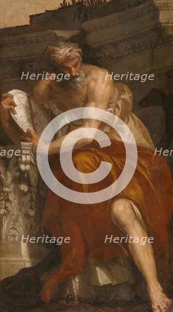 Allegory of Navigation with an Astrolabe: Ptolemy, 1557. Creator: Paolo Veronese.