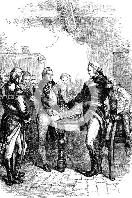 Washington taking leave of his old comrades, 1783 (c1880). Artist: Unknown