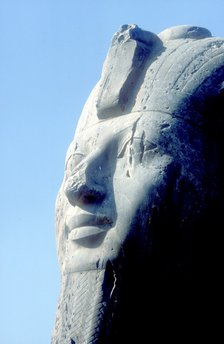 Head detail of Alabaster Sphinx, Memphis, Egypt, 18th or 19th Dynasty, c14th-13th century BC. Artist: Unknown