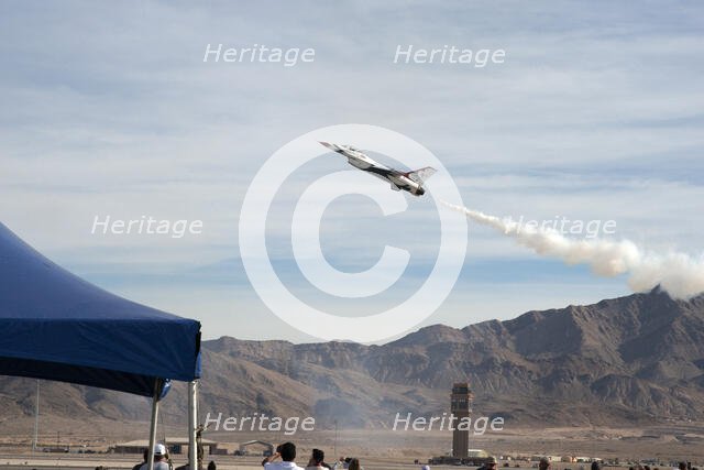 Thunderbirds, 76th Navy celebrations, Nellis AFB, Las Vegas, Nevada, USA, 2022. Creator: Ethel Davies.