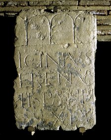 Stela in limestone, from the Oppidum of Pamplona.