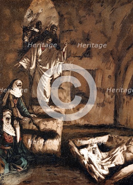 Jesus raising Lazarus from the tomb, 1897. Artist: James Tissot